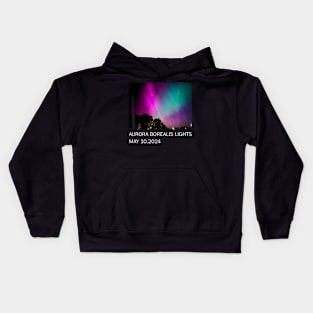 Northern Lights Aurora Borealis 2024 Kids Hoodie